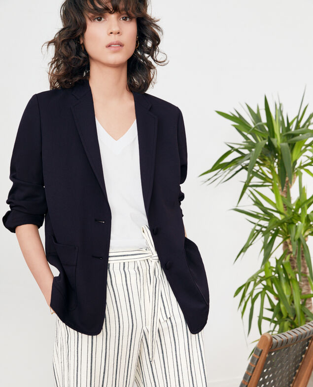 Crepe jacket Marine