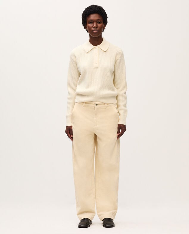 Polo neck jumper U010 off white