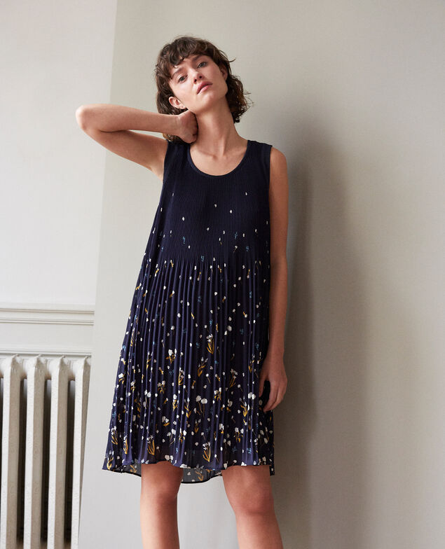 Pleated dress Blue