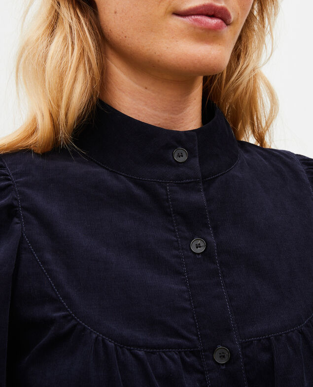 Corduroy yoke shirt Night sky