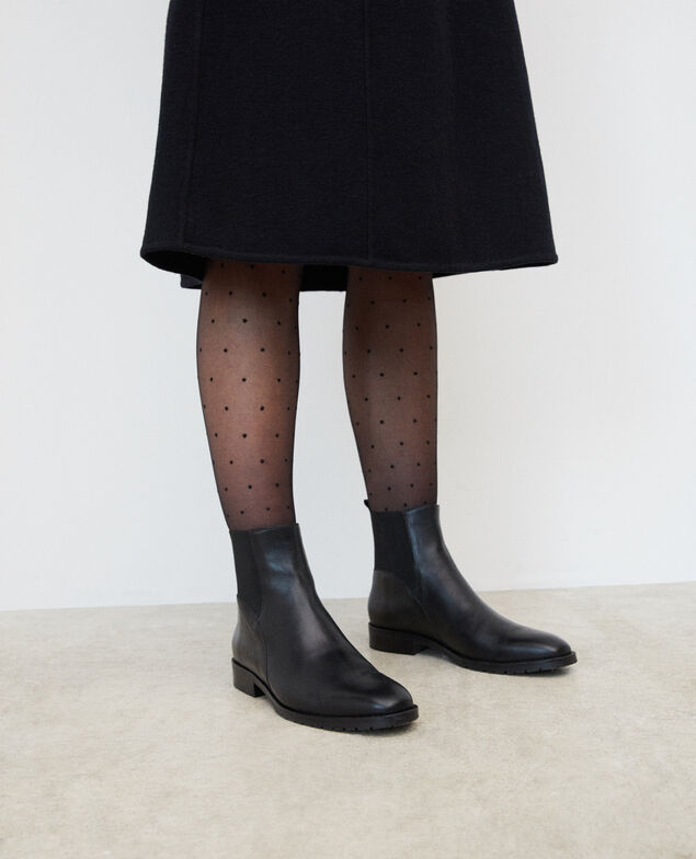 Dotted Swiss tights Black