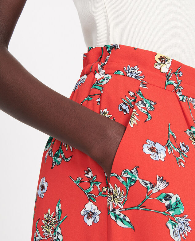 High-waist skirt Herbier fiery red haze