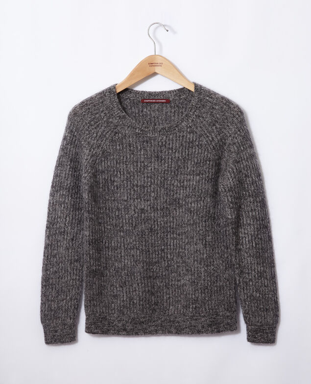Flecked mohair jumper Light grey/noir/silver gray
