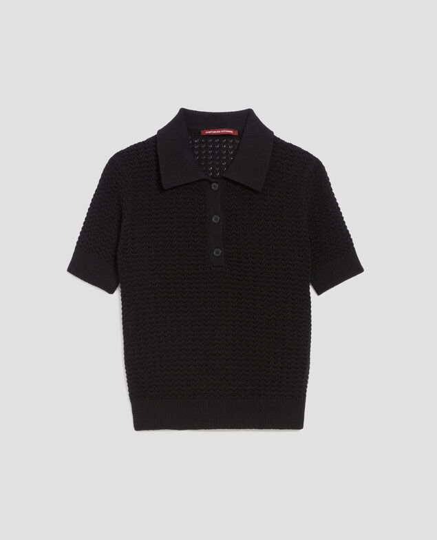 Short-sleeve polo jumper H091 black beauty
