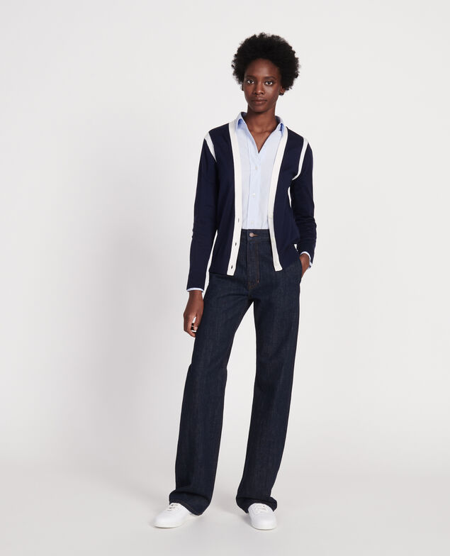 Cardigan Stripes maritime blue gardenia