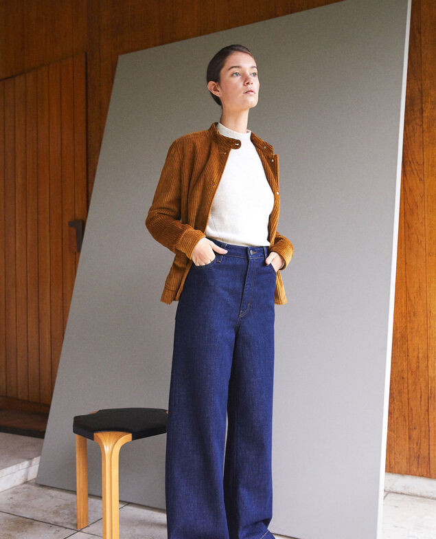 Ribbed corduroy jacket Golden brown
