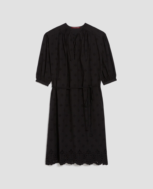 Cotton broderie anglaise midi dress H091 black beauty