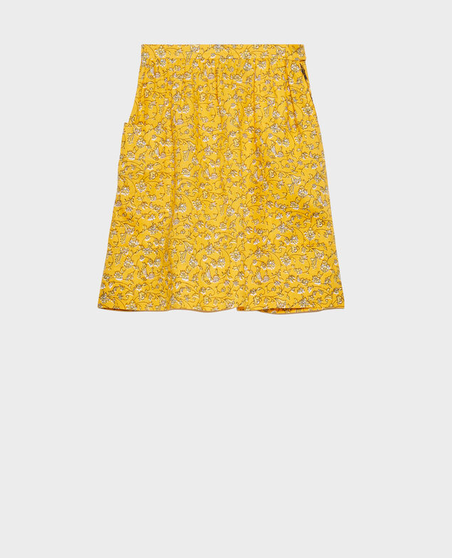 Linen mini skirt Indie-small-yellow