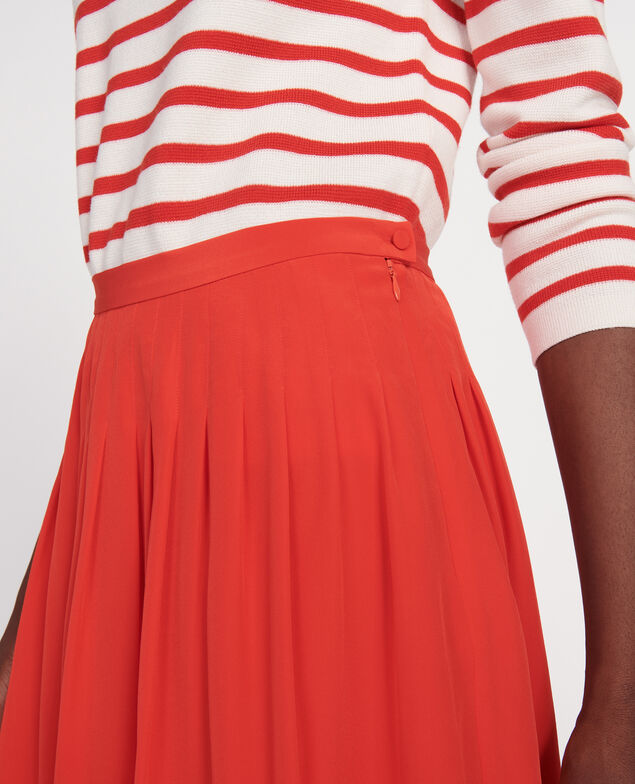 Loose skirt Fiery red