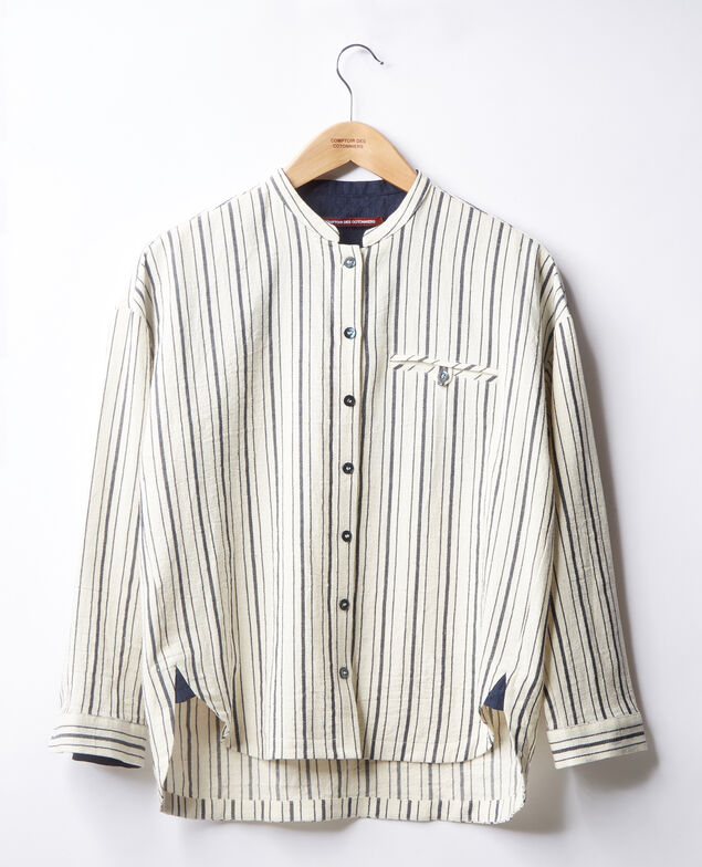 Striped shirt Off white/navy stripes
