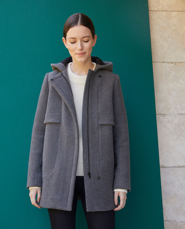 Hooded coat  Grey