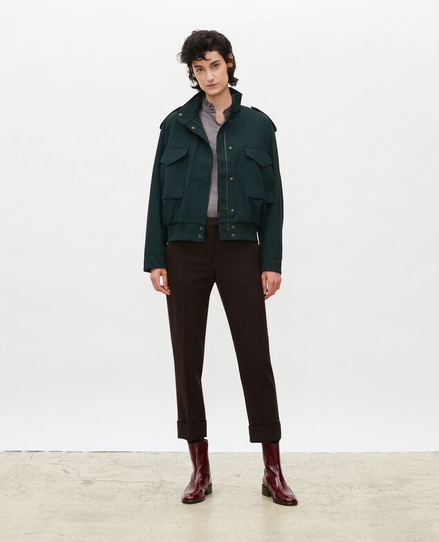  Wool gabardine aviator jacket Scarab