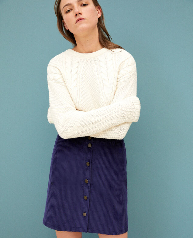 Ribbed corduroy skirt Medieval blue