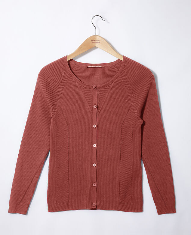 Cotton cardigan Cowhide
