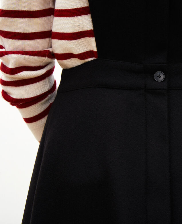 Wool pinafore dress Black beauty