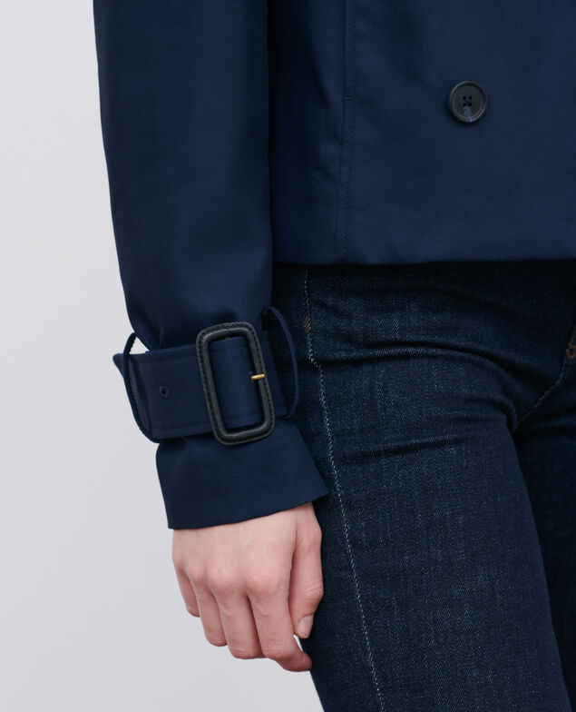 Short cotton trench Night sky