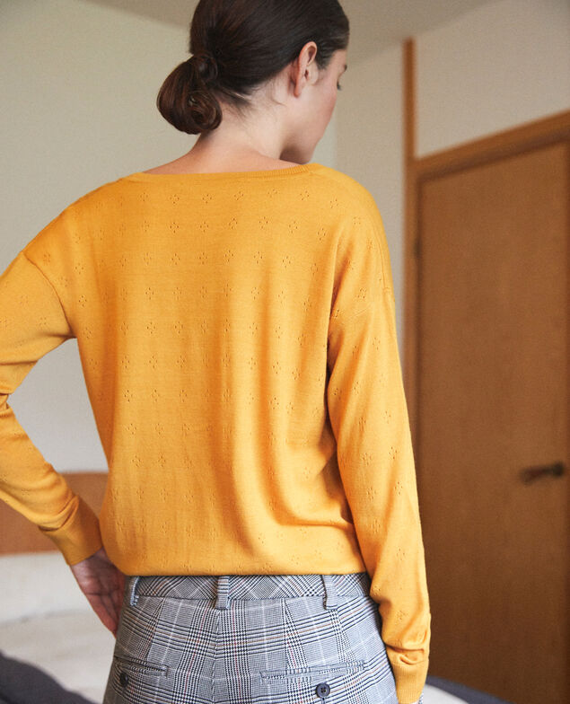 Merino wool jumper Golden spice