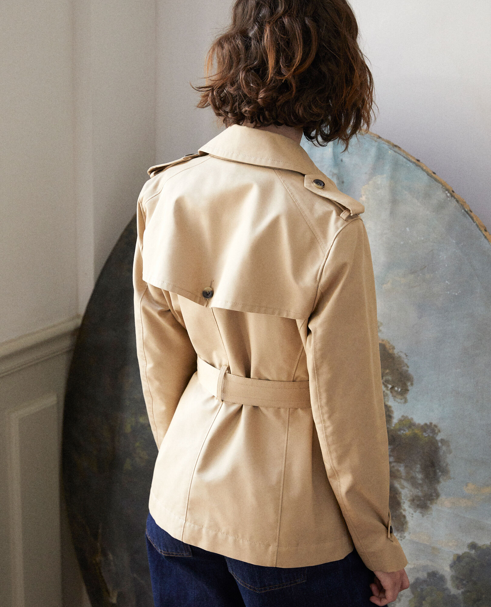 ディズニープリンセスのベビーグッズも大集合 Short trench coat beige - Comptoir des Cotonniers ジャケット・アウター