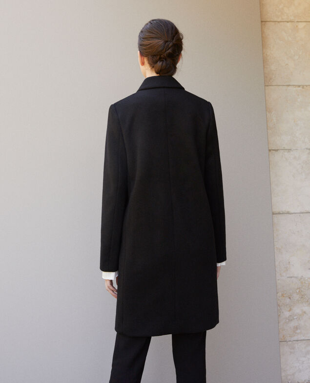 Coat with blazer collar Black
