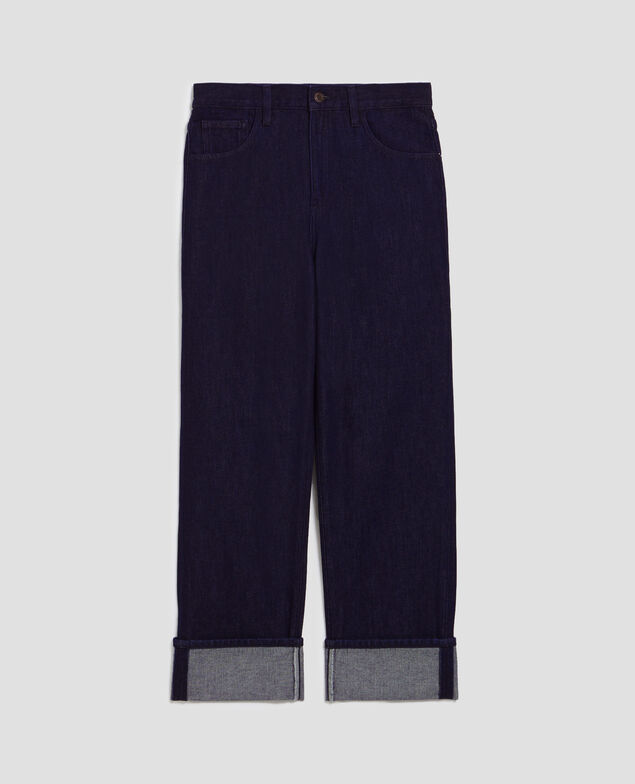 Regular jeans with large turn-ups U690 navy