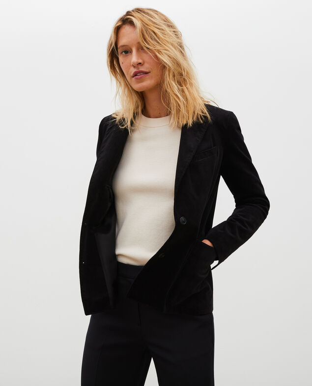 Two button corduroy blazer Black beauty
