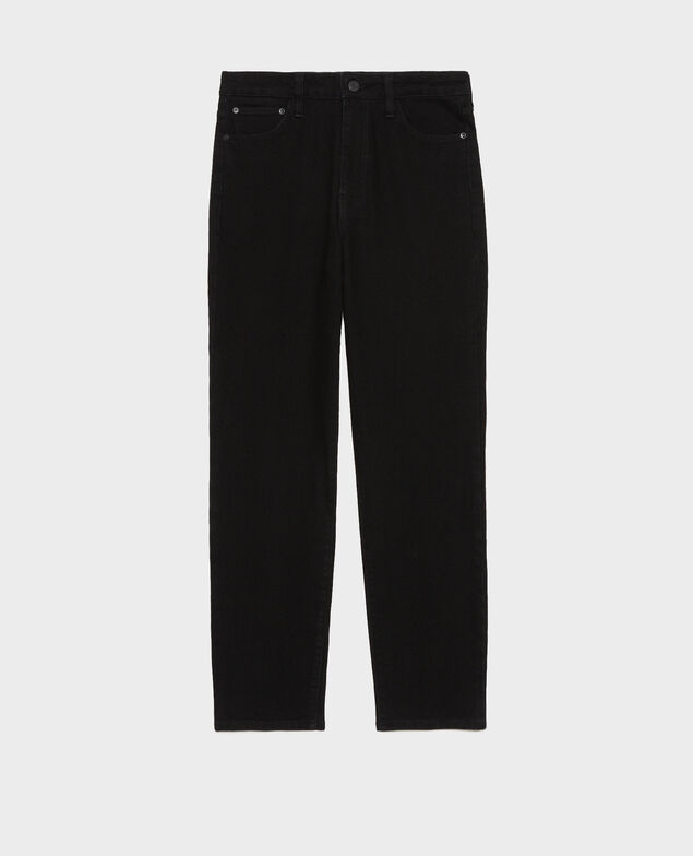 SLIM HIGH RISE - Cropped 5 pocket jeans Noir denim