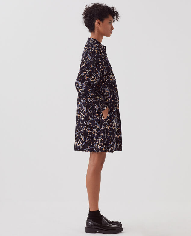 Floaty mini dress I686 new fl ikat navy