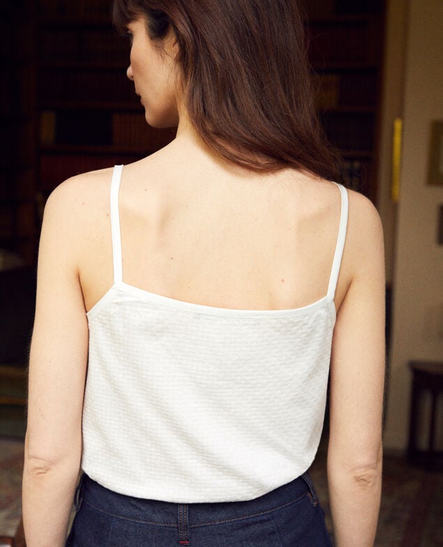 Vest top with spaghetti straps White