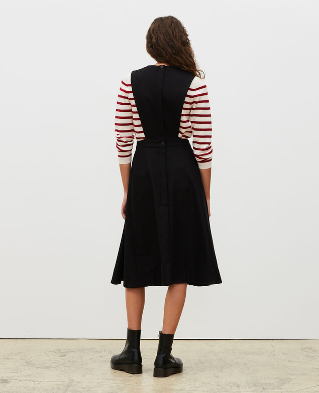 Wool pinafore dress Black beauty