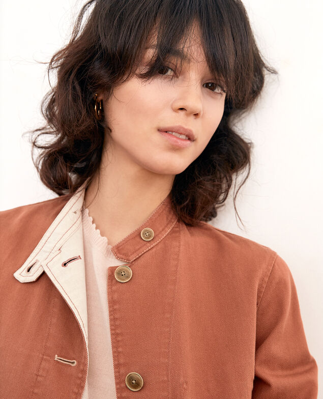 Mandarin collar jacket Auburn