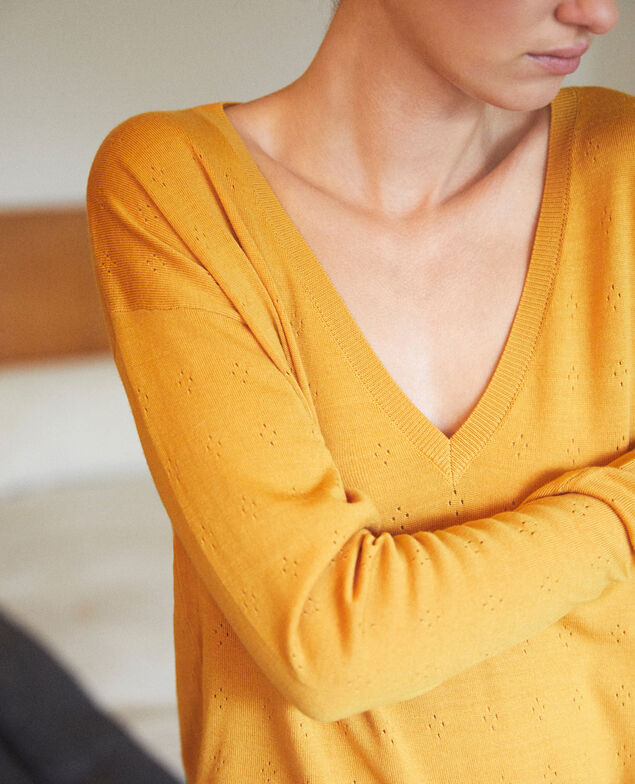 Merino wool jumper Golden spice