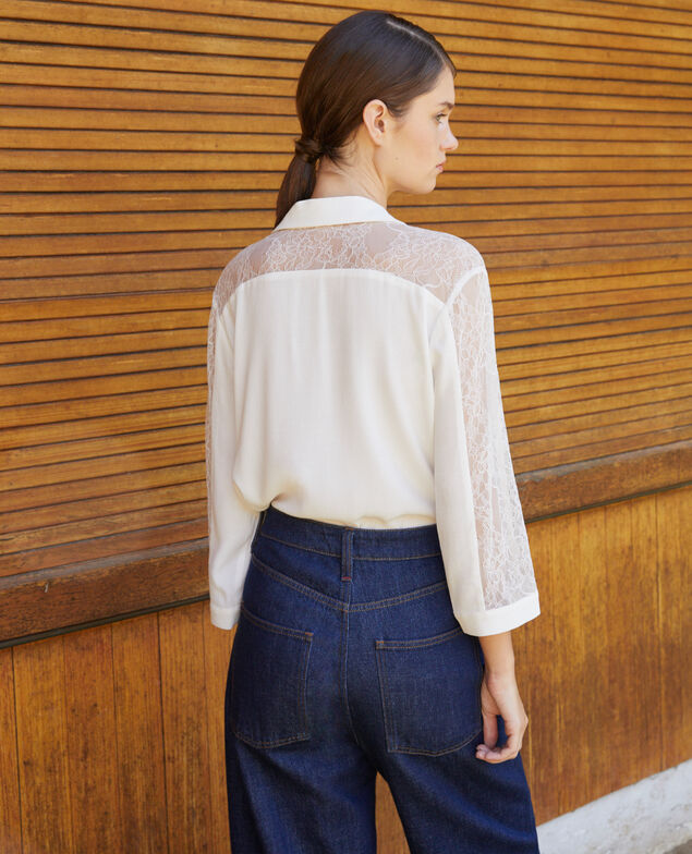 Shirt with lace White