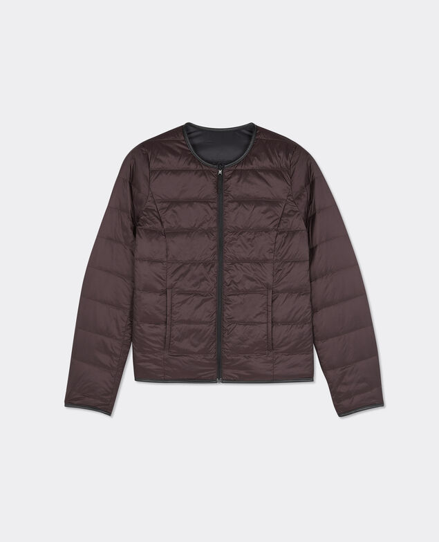 Classic Mademoiselle Plume down jacket Noir/maroon