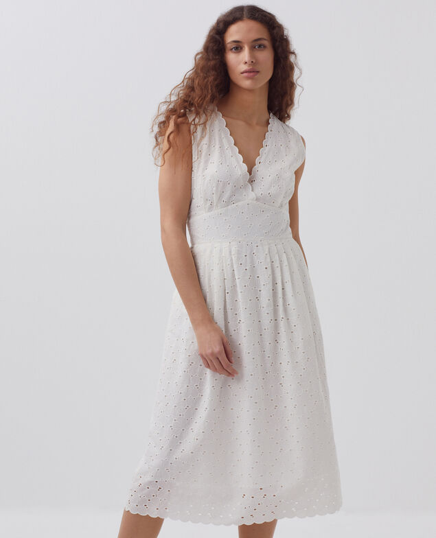 Broderie anglaise maxi dress H003 white