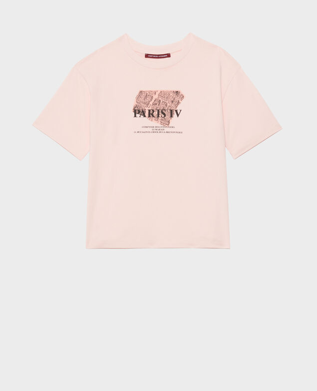 Short-sleeve cotton t-shirt Seashell pink