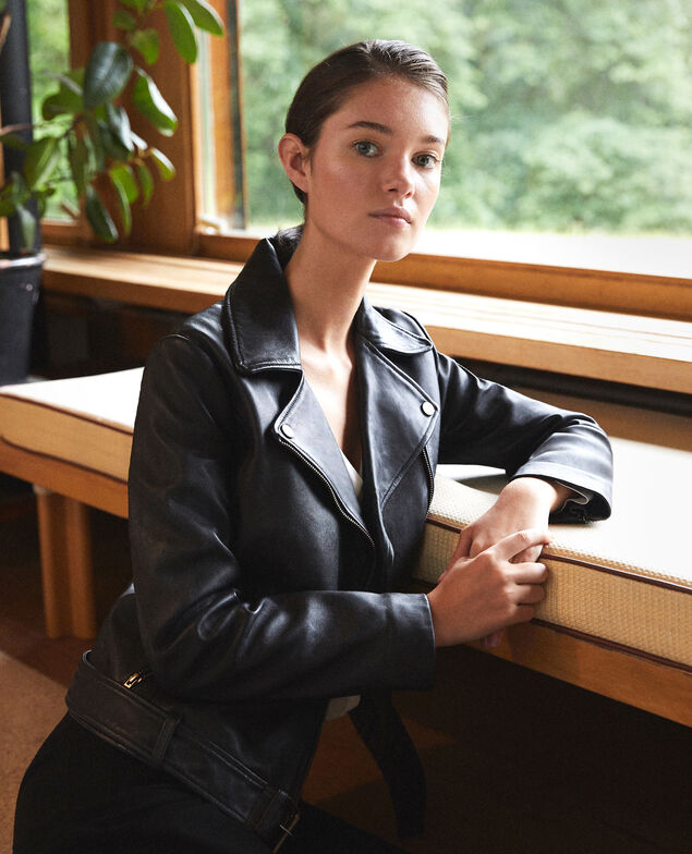 Timeless leather jacket  Black
