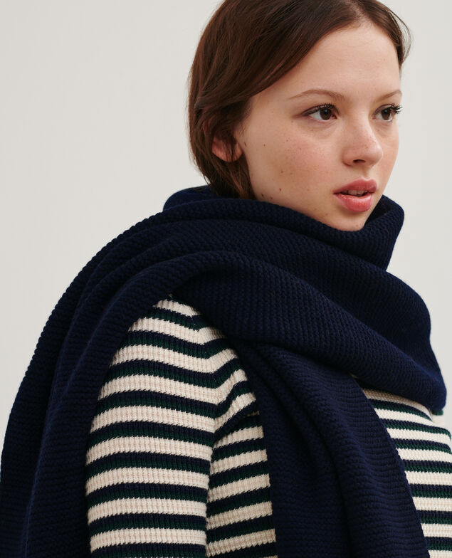 Knitted wool scarf Night sky
