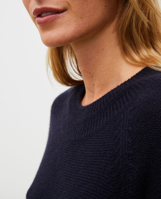 3D cashmere flared jumper dress Night sky