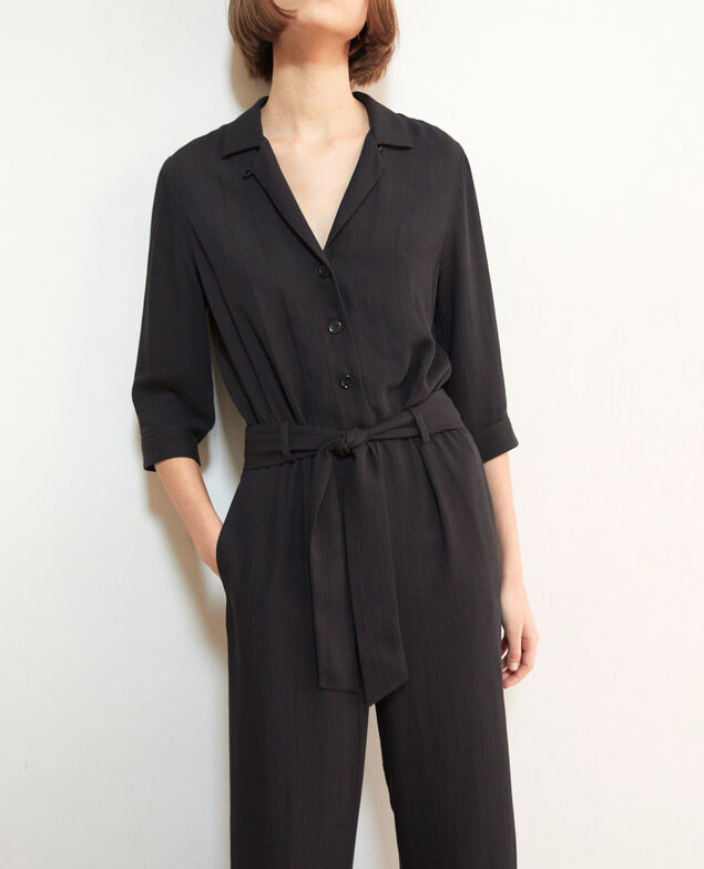Jumpsuit with lapels Noir