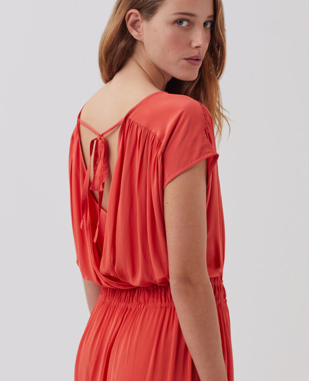 Silky maxi dress J240 paprika orange