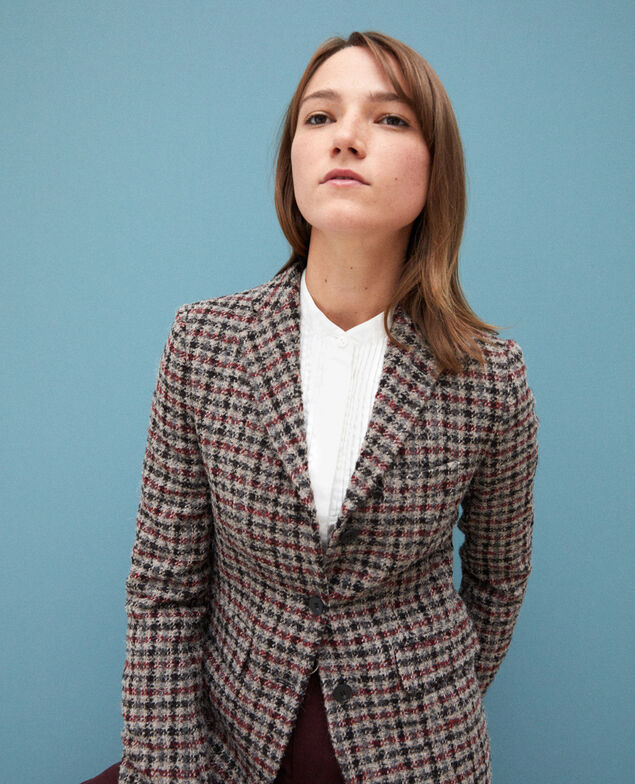 Wool blend blazer Red