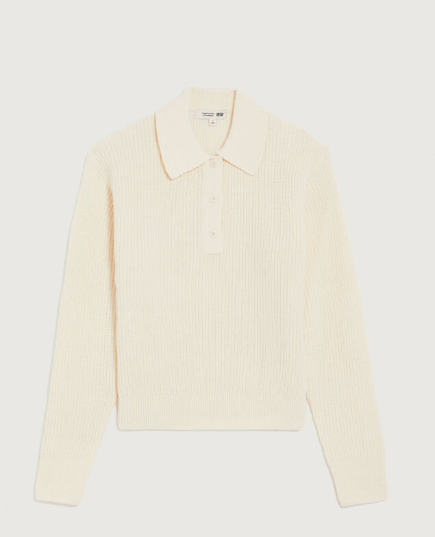 Polo neck jumper U010 off white