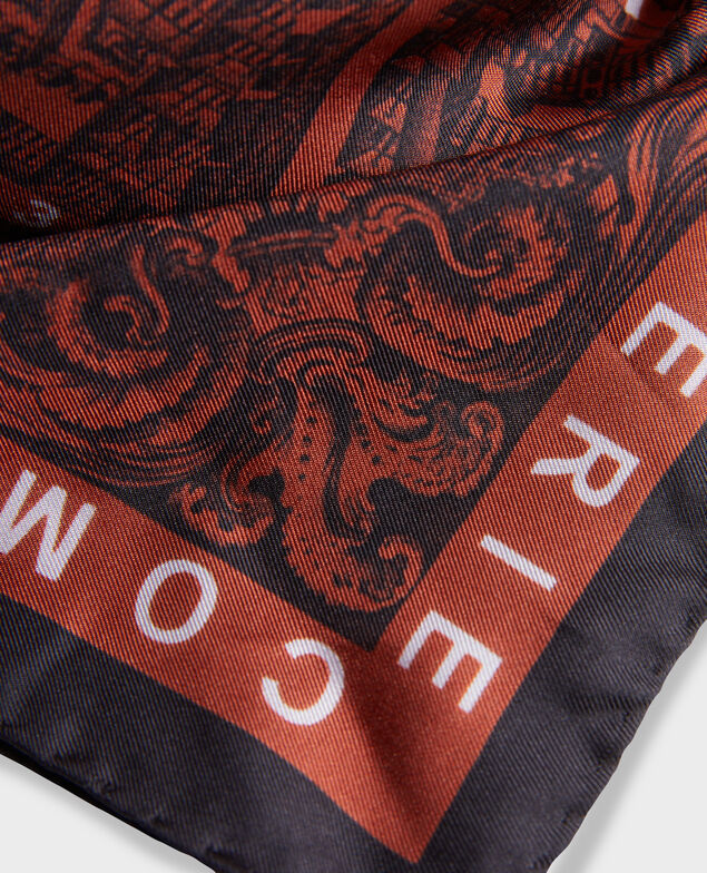Square silk scarf Brandy brown