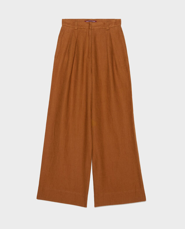 Linen high-waisted trousers YVONNE Monks robe