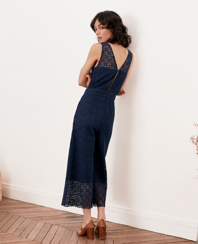 Broderie anglaise jumpsuit Navy