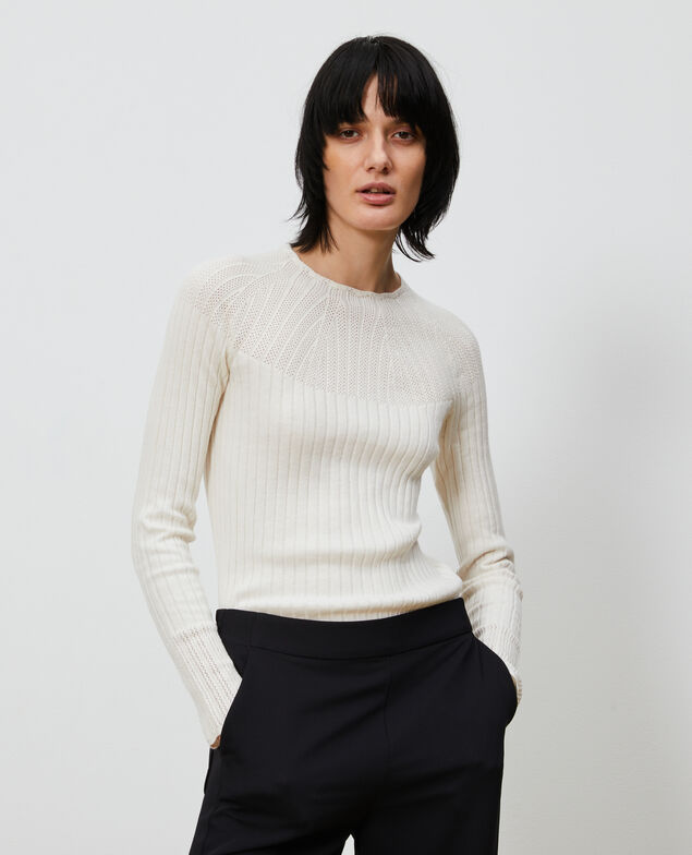 3D knit lace jumper Gardenia