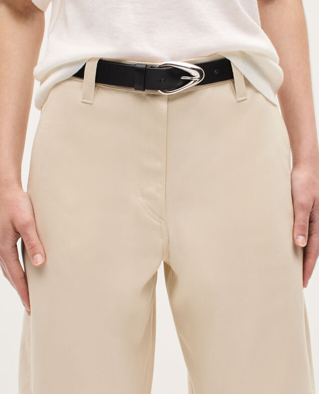 Barrel leg trousers H013 gardenia