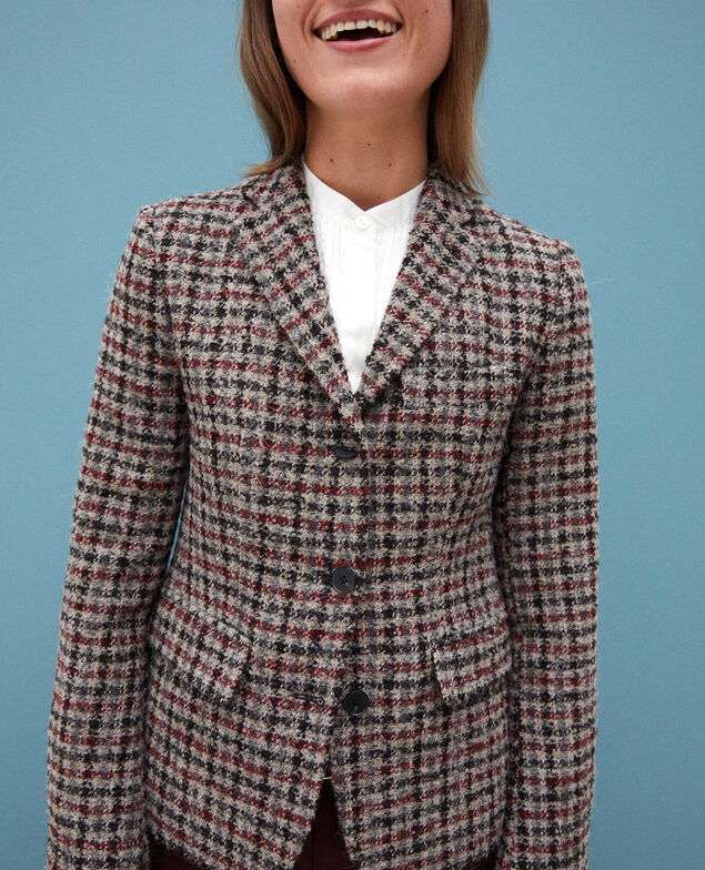 Wool blend blazer Red