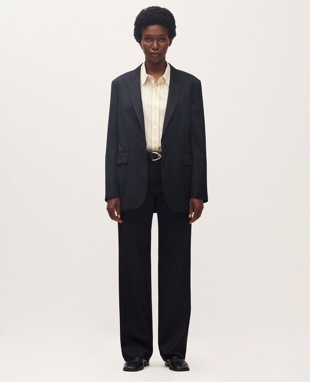 Straight wool trousers K690 st navy