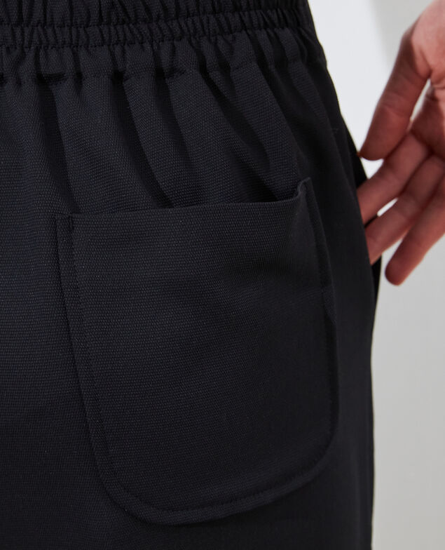Loose elasticated polyester trousers Black beauty